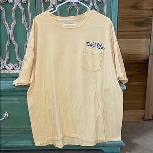 Salt Life Men's Light Yellow Short Sleeve Tee